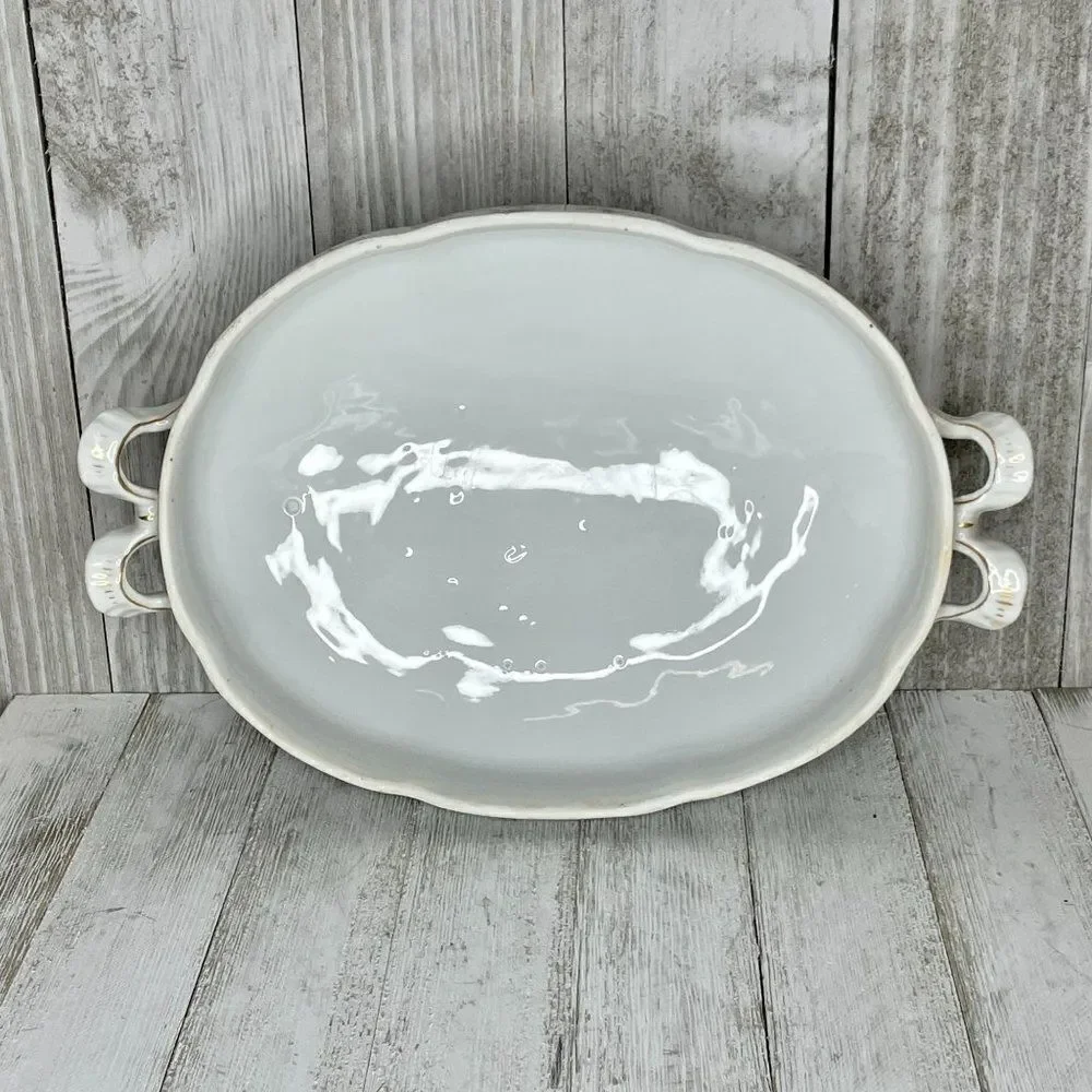 Antique Schönwald R.S.A.G. Bavaria Porcelain Covered Serving Dish, Platter, & Gr